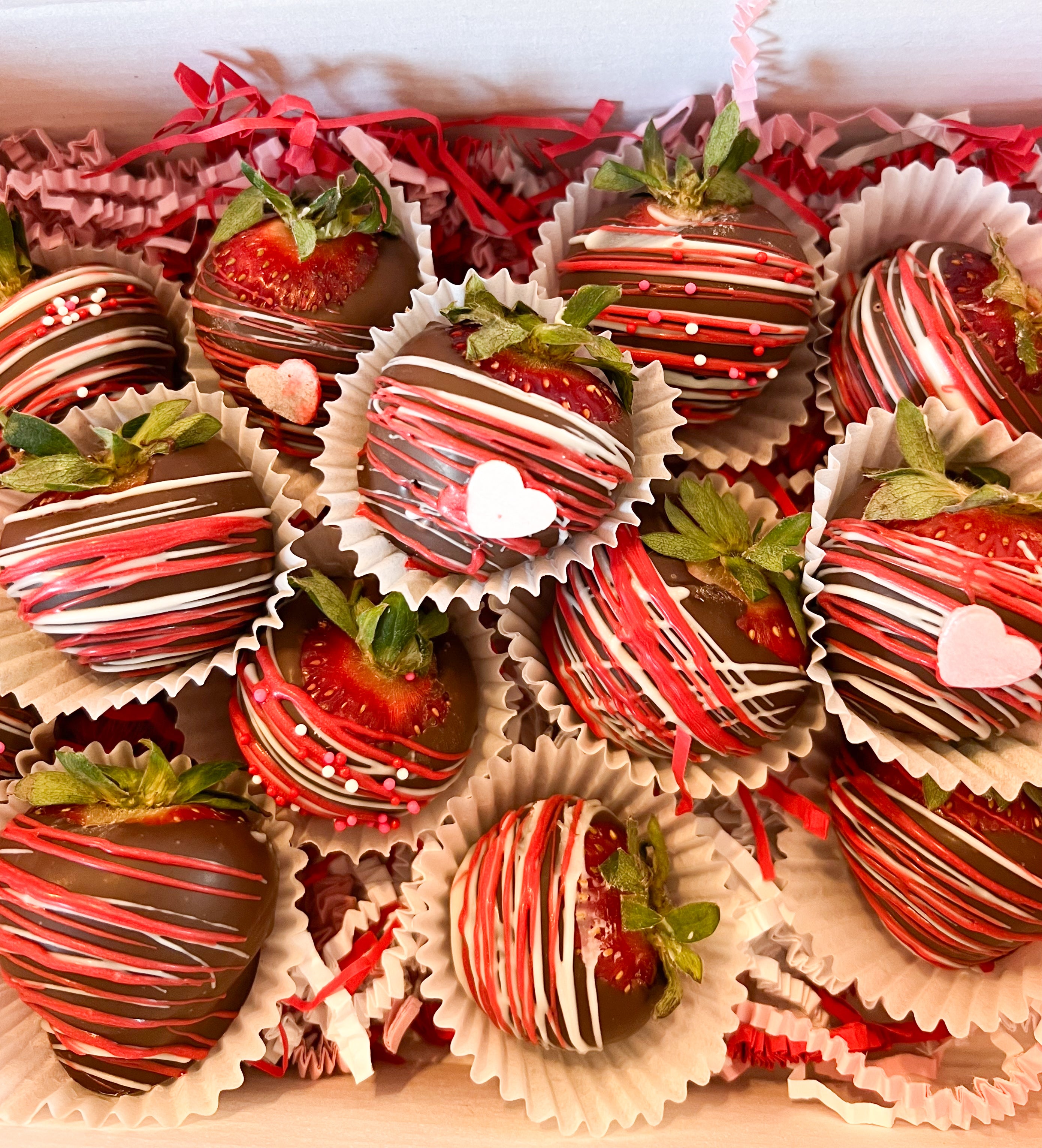 Valentine's Day chocolate covered strawberries 