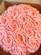 Cake with pink icing